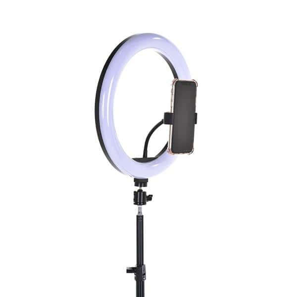 Ring Light Iluminador c/ Anel 12" Polegadas - 30cm c/ 3 Tonalidades de Luz, Tripé de 2,15m e Suporte para Smartphone - Smarts CX 1 UN