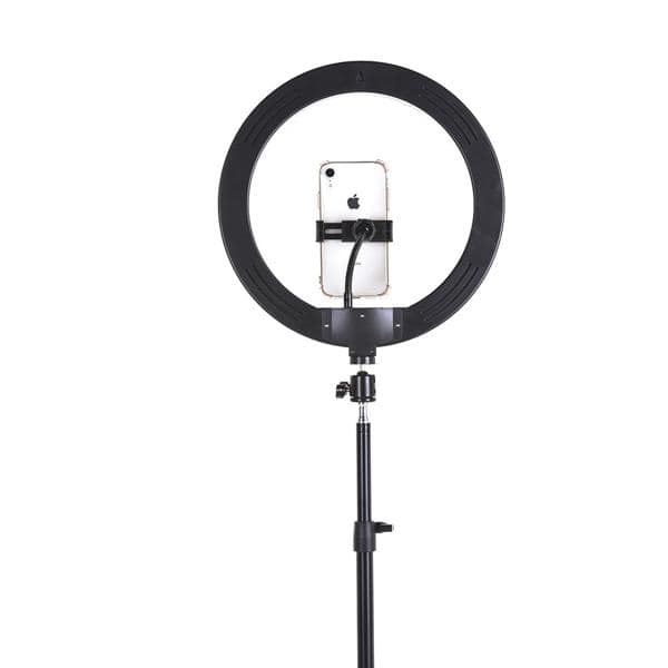 Ring Light Iluminador c/ Anel 12" Polegadas - 30cm c/ 3 Tonalidades de Luz, Tripé de 2,15m e Suporte para Smartphone - Smarts CX 1 UN