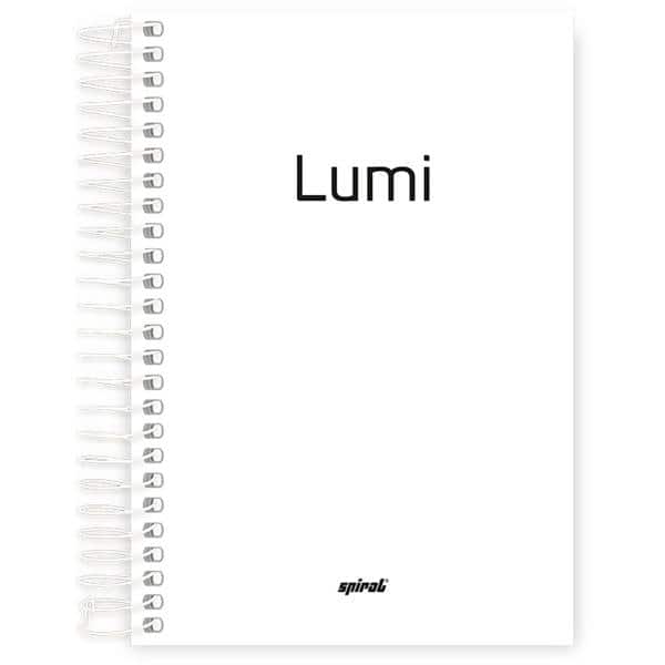 Caderno 1/4 Capa Polipropileno Espiral 80 Folhas Lumi Branco Spiral - PT 1 UN