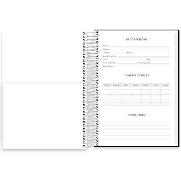 Caderno Universitário Capa Polipropileno 10X1 160 Folhas Lumi Branco Spiral - PT 1 UN