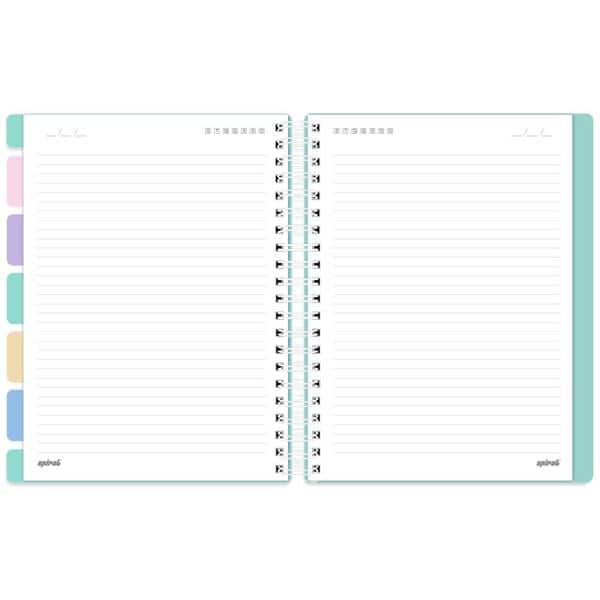 Caderno Universitário Capa Polipropileno 5X1 160 Folhas Soothing Verde Pastel, Divisórias Reposicionáveis Spiral - PT 1 UN