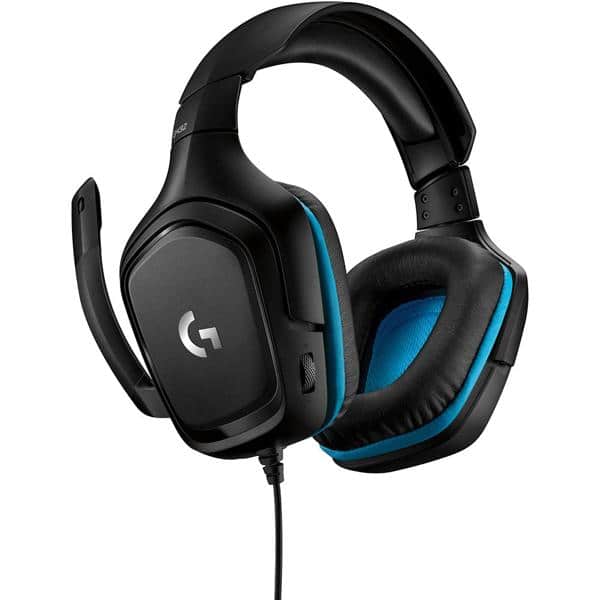 Headset Gamer Logitech G432 7.1 Dolby Surround para PC, PlayStation, Xbox e Nintendo Switch - Preto/Azul CX 1 UN