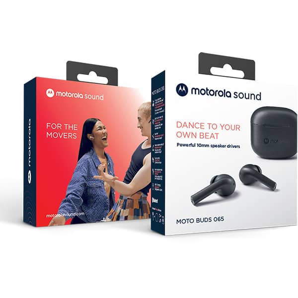 Fone de ouvido bluetooth, Moto buds 065, Preto, Motorola - CX 1 UN