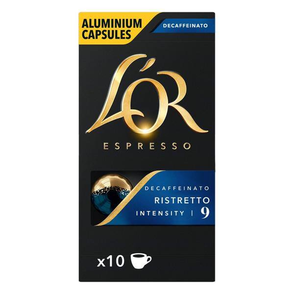 Cápsula para Nespresso, L'or, Ristretto Descafeinado, CX 10 UN