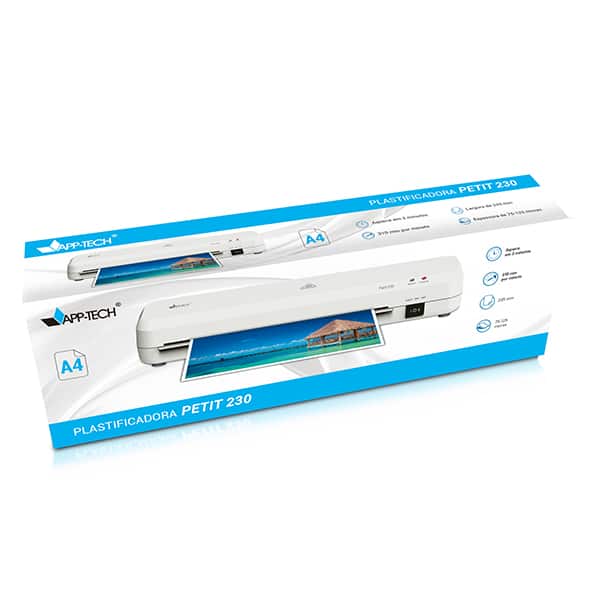 Plastificadora Petit 230 para polaseal, A4, 220v, 2 cilindros, APP-TECH - CX 1 UN